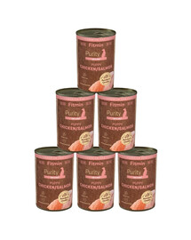 FITMIN Purity Puppy Chicken with Salmon 6x400 g kurczak z łososiem, karma mokra dla szczeniąt