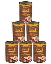 FITMIN Purity Adult Chicken with Liver 6x400 g kurczak z wątróbką, mokra karma dla psów
