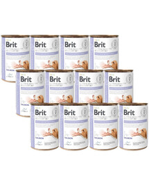 BRIT Veterinary Diet Gastrointestinal Nassfutter mit Lachs für Hunde mit Verdauungsproblemen 12x400 g