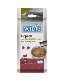 FARMINA Vet Life Hepatic cremiger Snack mit Huhn und Thunfisch für Katzen zur Unterstützung der Leberfunktion 60g