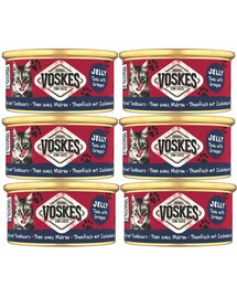 VOSKES Jelly Tuna with Grouper Nassfutter mit Thunfisch und Zackenbarsch in Gelee für Katzen 6x85 g