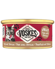 VOSKES Nassfutter mit Thunfisch und Sardelle in Gelee für Katzen 85g