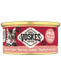VOSKES Nassfutter mit Thunfisch und Lachs in Gelee für Katzen 85g