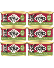 VOSKES Nassfutter mit Thunfisch und Quinoa in Gelee für Katzen 6x85 g
