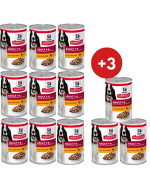 HILL'S Science Plan Canine Adult Chicken 370 g dla dorosłych psów z kurczakiem 9+3 GRATIS