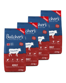 Butcher's Trockenfutter mit Rind für adulte Hunde aller Rassen 4 x 2,5kg
