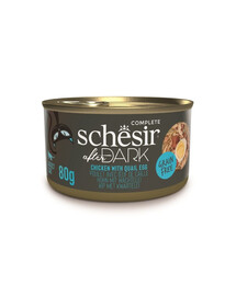 SCHESIR After Dark Nassfutter Hühnchen in Brühe mit Wachteleiern für Katzen getreidefrei 80 g