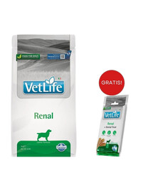FARMINA Vet Life Renal Dog 2 kg + Dental Treat Renal Medium/Maxi 100 g GRATIS!