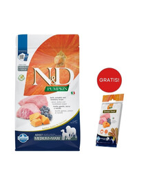 FARMINA N&D Pumpkin lamb & blueberry Adult Medium & Maxi 2.5 kg + Snack Dental Treat Lamb Blueberry Medium/Maxi 100 g GRATIS!