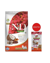 FARMINA N&D Quinoa Dog Skin&Coat Adult Mini herring, coconut 2.5 kg + Snack Dental Treat Skin Coat Herring Mini 60 g GRATIS!