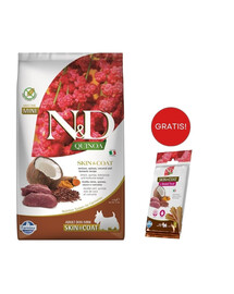FARMINA N&D Quinoa Dog Skin&Coat Adult Mini venison, coconut 2.5 kg + Snack Dental Treat Skin Coat Venison Mini 60 g GRATIS!