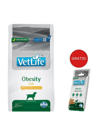 FARMINA Vet Life Obesity Fish 2 kg + Snack Dental Treat Obesity Medium/Maxi 100 g GRATIS!