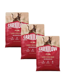 CARNILOVE Active Sterilised Trockenfutter Lamm und Wildschwein für sterilisierten Katzen 3x2 kg