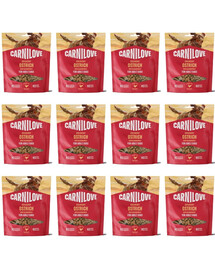CARNILOVE Crunchy Snack mit Strauß und Brombeeren für adulte Hunde knusprig getreidefrei 12x200g