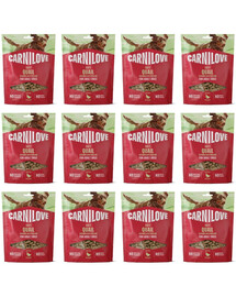 CARNILOVE Dog Soft Snack Quail 12x200g miękkie przysmaki z przepiórką dla dorosłych psów