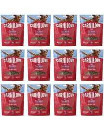 CARNILOVE Dog Soft Snack Salmon Small Bite 12x200g miękkie przysmaki z łososiem dla dorosłych psów
