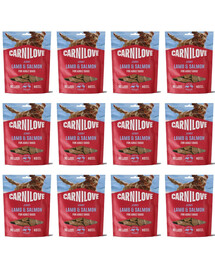 CARNILOVE Dog Jerky Lamb with Salmon 12x100g przysmaki z jagnięciną i łososiem dla dorosłych psów