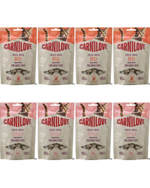 CARNILOVE Freeze-Dried Snack Cat Mix Turkey and Beef 8x40 g liofilizowane przysmaki dla kotów, mix smaków indyk oraz wołowina