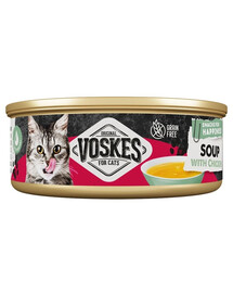 VOSKES Nassfutter Suppe mit Huhn für Katzen getreidefrei 50 g