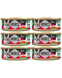 VOSKES Nassfutter Suppe mit Rind für Katzen getreidefrei 6x50 g