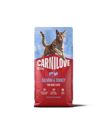 CARNILOVE Active Trockenfutter mit Lachs und Pute für alle adulte Katzen getreidefrei 6 kg