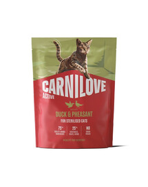 CARNILOVE Active Cat Duck and Pheasant Sterilised Ente und Fasan für sterilisierten Katzen 400g