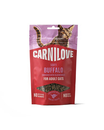 CARNILOVE Soft Snack Cat Buffalo 50 g z bawołem i jagodami, miękkie przysmaki dla kotów