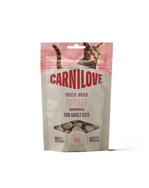CARNILOVE gefriergetrocknete Snacks mit Truthahn für Katzen getreidefrei 40g
