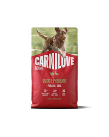 CARNILOVE Active Trockenfutter Ente und Fasan für adulte Hunde getreidefrei 4 kg