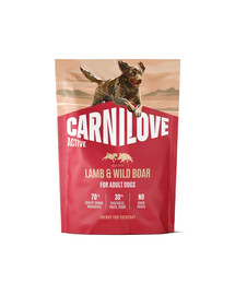 CARNILOVE Active Trockenfutter Lamm und Wildschwein für adulte Hunde getreidefrei 1,5 kg