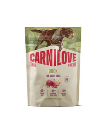 CARNILOVE True Fresh Duck Adult Trockenfutter mit Ente für adulte Hunde aller Rassen getreidefrei 1,5 kg
