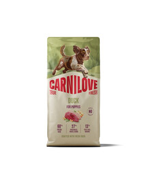 CARNILOVE True Fresh Duck Puppies Trockenfutter mit Ente für Welpen aller Rassen getreidefrei 12 kg