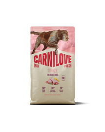 CARNILOVE True Fresh Dog Turkey Adult 4 kg sucha karma ze świeżym indykiem dla dorosłych psów