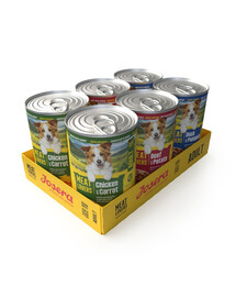 JOSERA Meat Lovers Menu Multipack 6x400 g wołowina, kurczak i kaczka, mokra karma dla psów