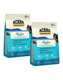 ACANA Highest Protein Pacifica Recipe getreide- und glutenfreies Hundefutter für alle Altersgruppen und Rassen 2x2 kg
