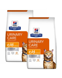 HILL'S Prescription Diet Feline c/d Multicare Chicken 2x12 kg dla kotów z wrażliwym układem moczowym