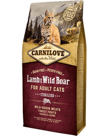 CARNILOVE  Lamb & Wild Boar Sterilised Cat Adult 2kg
