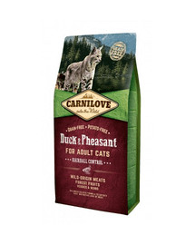 CARNILOVE Cat Hairball Control Duck & Pheasant 6 kg