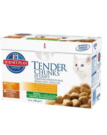 HILL'S Science Plan Feline Kitten Multipack Chicken & Turkey 85 g x12 Szt.