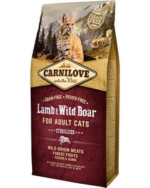 CARNILOVE Sterilised Cat Adult - Lamb & wild Boar 6 kg