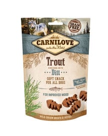 CARNILOVE Semi moist snacks Delikatesse mit Forelle und Fenchel 200 g