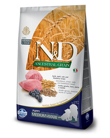 FARMINA N&D Low Grain Lamb & Blueberry Puppy Medium & Maxi 2.5 kg
