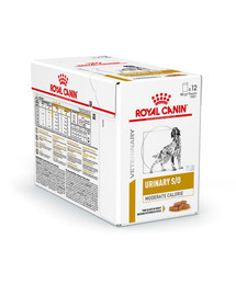 ROYAL CANIN Dog Urinary S/O Moderate Calories  Feine Stückchen in Soße 12 x 100 g