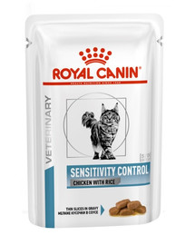 ROYAL CANIN Cat SENSITIVITY CONTROL Huhn mit Reis Katze - Feine Stückchen in Soße 12 x 85g