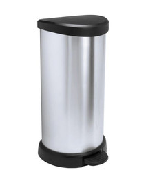 CURVER  "Metallic's" Abfallbehälter 40 Liter, metallic-silber