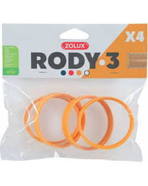 ZOLUX 4 Ringe für Rody-Röhre gelb