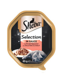 SHEBA Selection 85g mit Rindfleisch - Katzennassfutter in Sauce