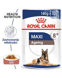 ROYAL CANIN MAXI Ageing 8+ Nassfutter für ältere große Hunde 10 x 140 g