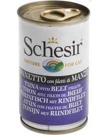 SCHESIR Thunfisch mit Rindfleisch Katzenfutter 140 g