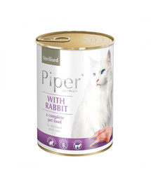 DOLINA NOTECI PIPER Animals mit Kaninchen 400 g Nassfutter für sterilisierte Katzen